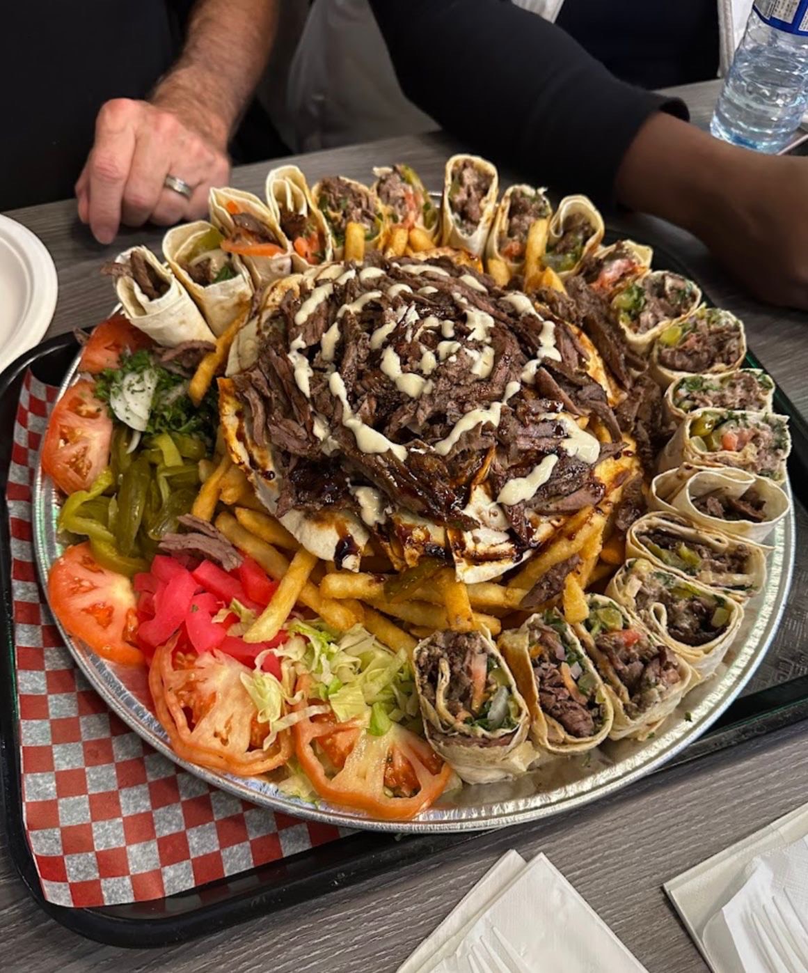 Ruby's Cuisine party platter shawarma wraps loaded fries catering Scarborough halal Lebanese